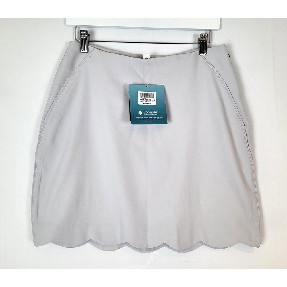 Coolibar Valorus Performance Skort Skirt UPF 50+ Gray Womens 10 New